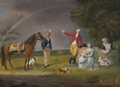प्रिंस अलेक्जेंडर मिखाइलोविच बेलोसेल्स्की-बेलोज़र्सकी 1752-1809 और उनके परिवार का चित्रण द्वारा जोहान क्रिश्चियन क्लेंगेल