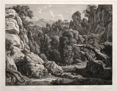 वीर लैंडस्केप: लैंडस्केपिंग ऑफ़ क्राइस्ट, 1799 के साथ। द्वारा जोहान क्रिश्चियन रेनहार्ट