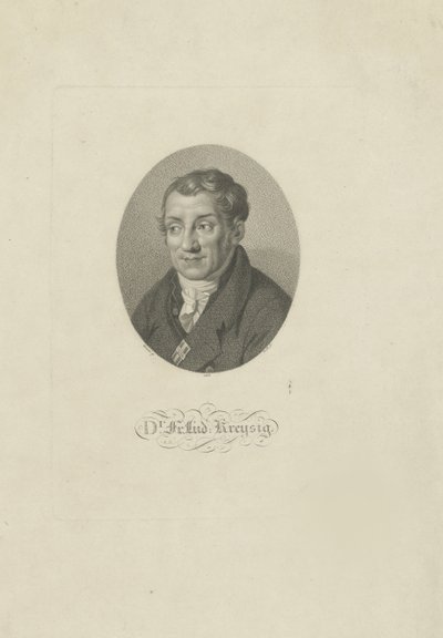 फ्रेडरिक लुडविग क्रेयसिग का पोर्ट्रेट 1770-1839, 1826। द्वारा जोहान फ्रेडरिक बोल्ट