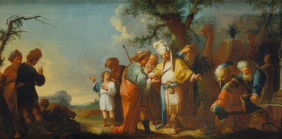 यूसुफ को मिद्यानियों को बेचा जाता है। 1759-63 के आसपास द्वारा जोहान जॉर्ज ट्रॉटमैन