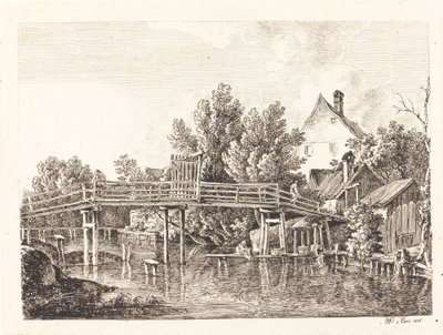 छोटा ईसर फुटब्रिज, 1806। द्वारा मैक्सिमिलियन जोहान जॉर्ज वॉन डिलिस