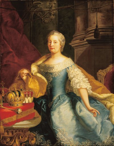 पोर्ट्रेट ऑफ़ एम्प्रेस मारिया थेरेसा, 1749 द्वारा Johann Gottfried Auerbach