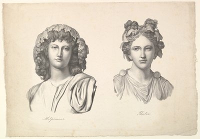 मेलपोमीन और थालिया, 1823-26। द्वारा जोहान गॉटफ्रीड शादोव