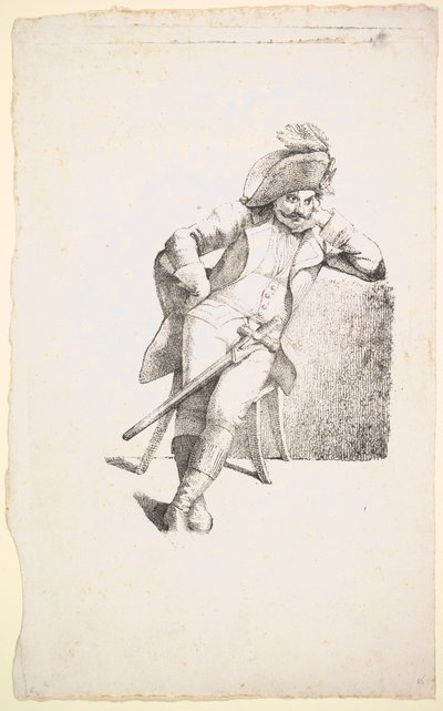 थॉटफुल कैप्टन, 1822। द्वारा जोहान गॉटफ्रीड शादोव