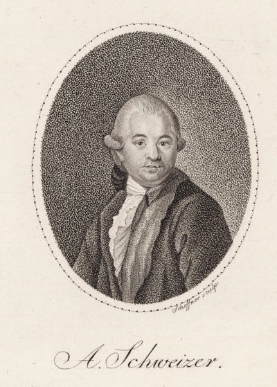 संगीतकार एंटोन श्विट्जर का पोर्ट्रेट 1735-1787, 1785। द्वारा जोहान गॉटफ्रीड शेफ़नर