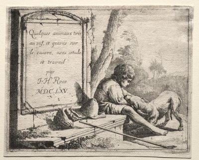 जोहान हेनरिक रूस शेफर्डिंग श्रृंखला, 1665। द्वारा जोहान हेनरिक रोज