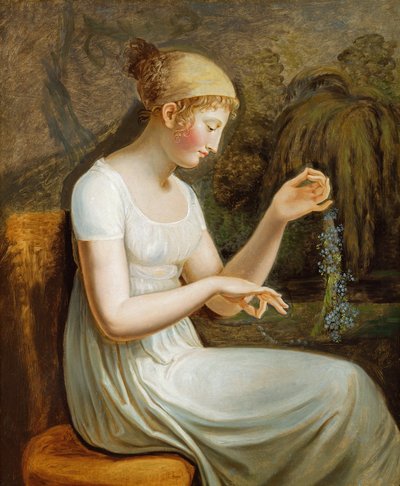 फूल के साथ लड़की द्वारा Johann Heinrich Wilhelm Tischbein