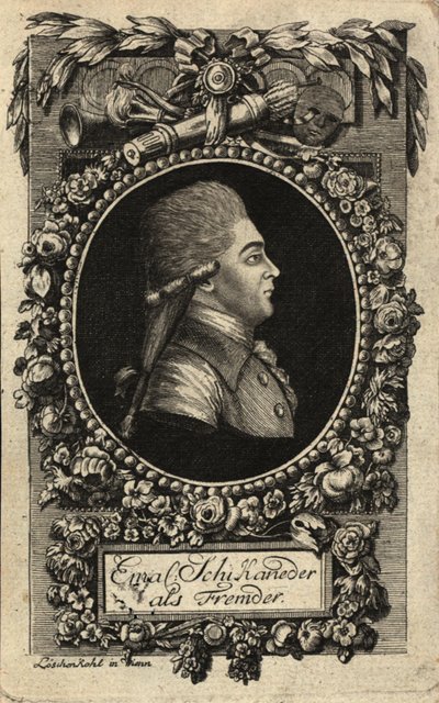 एमानुएल शिकानेर का पोर्ट्रेट 1751-1812, 1788। द्वारा जोहान हिरोनिमस लोसेचनकोहल