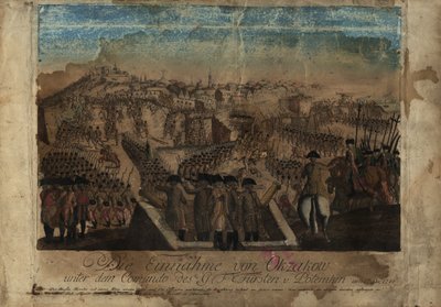 17 दिसंबर, 1788, 1788 को प्रिंस ग्रिगोरी पोटेमकिन द्वारा ओचकोव पर कब्जा। द्वारा जोहान हिरोनिमस लोसेचनकोहल
