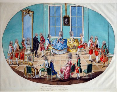 1782, 1783 में वियना में नए साल का जश्न। द्वारा जोहान हिरोनिमस लुसचेंकोहल