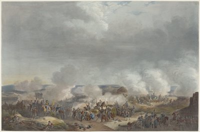 1815 में क्वात्रे-ब्रास की लड़ाई में प्रिंस ऑफ ऑरेंज ब्रसेल्स में विलियम I के आगमन और उद्घाटन तथा 1815 में क्वात्रे-ब्रास और वाटरलू की लड़ाई की बारह प्लेटें (श्रृंखला का शीर्षक) द्वारा जोहान हर्लीमैन