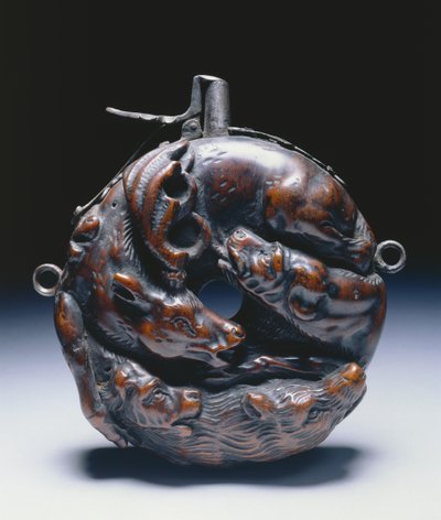 पाउडर फ्लास्क, c.1680 द्वारा जोहान माइकल मौचर