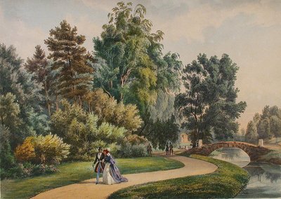 Vlakhernskoye-Kuzminki एस्टेट, सी। 1840 द्वारा जोहान नेपोमुक राउच