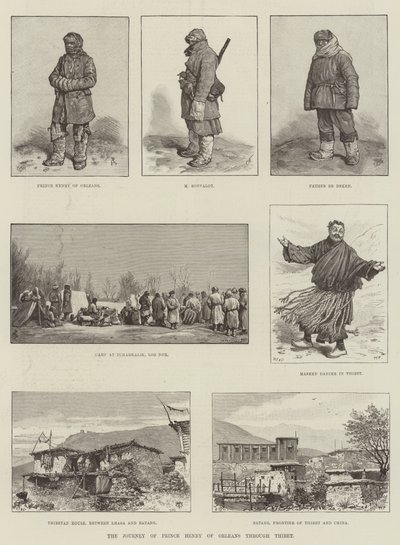 थिबेट के माध्यम से ऑरलियन्स के राजकुमार हेनरी की यात्रा द्वारा Johann Nepomuk Schonberg