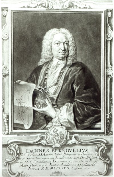 जीन बर्नोली का पोर्ट्रेट (1667-1748) द्वारा जोहान रूडोल्फ द एल्डर हबेर
