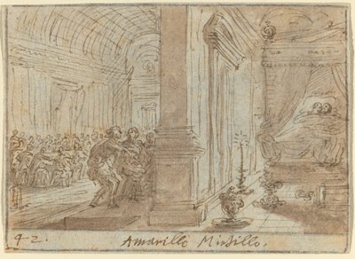Amaryllis और बिलबेरी, 1640। द्वारा जोहान विल्हेम बौर