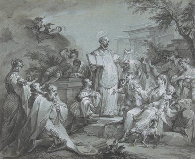 1761 से पहले लोयोला उपदेश के संत इग्नाटियस। द्वारा जोहान वोल्फगैंग बाउमगार्टनर