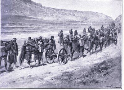 इचोन के रास्ते में फील्ड गन की बैटरी, रुसो-जापानी युद्ध खंड 1 का इतिहास, चित्र 1 द्वारा जोहान्स हरमन बारेंड कोएकोक