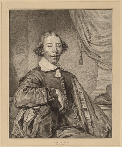एक बैठे हुए आदमी का चित्र, 1771। द्वारा जोहान्स कोर्नलीन