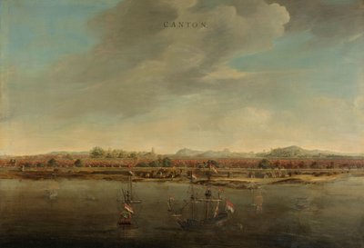 चीन में कैंटन का दृश्य, सी। 1662-3 द्वारा Johannes Vinckeboons