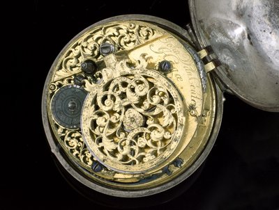 घड़ी देखना। हेग, c.1695 (धातु) (259582-83 भी देखें) द्वारा जोहान्स वैन सेउलेन