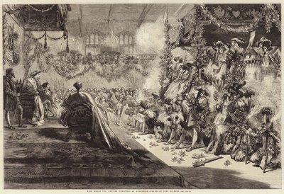 ग्रीनविच में क्रिसमस रखते हुए राजा हेनरी अष्टम (उत्कीर्णन) द्वारा जॉन (बाद) गिल्बर्ट