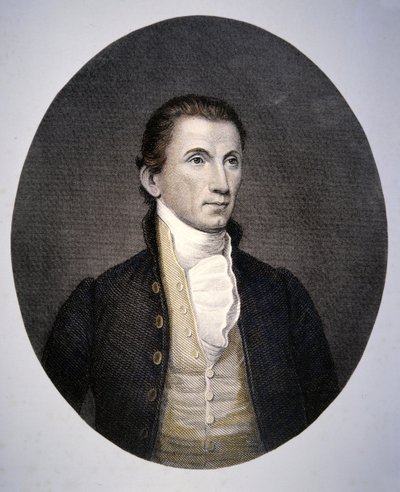 जेम्स मोनरो (1758-1831) आशेर ब्राउन डूरंड द्वारा उकेरा गया (1796-1886) (रंगीन उत्कीर्णन) द्वारा जॉन (बाद में) वेंडरलिन