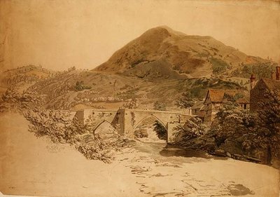 Llangollen . पर पुल द्वारा जॉन अलेक्जेंडर ग्रेस