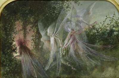 एक खिड़की पर परियों, c.1864 (wc & gouache) द्वारा जॉन एंस्टर फिट्जगेराल्ड