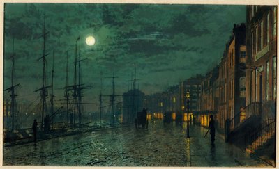 चांदनी द्वारा सिटी डॉक्स द्वारा John Atkinson Grimshaw
