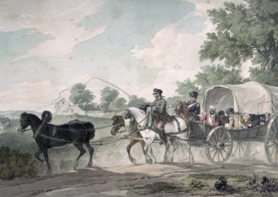 वाटरलू की लड़ाई, 1815 के बाद फील्ड से जख्मी हुए बेल्जियम वैगन द्वारा जॉन ऑगस्टस एटकिंसन