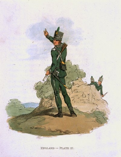 राइफलमेन, 1813 लगभग द्वारा जॉन ऑगस्टस एटकिंसन
