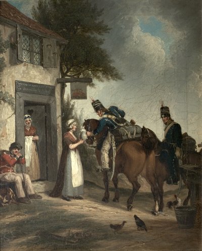 सैनिक रिफ्रेशिंग, c.1805 द्वारा जॉन ऑगस्टस एटकिंसन