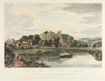 अरुंडेल कैसल का यह दृश्य, 1819। द्वारा जॉन बेली