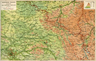 उत्तरी अभियान, 1914, c1920 का चित्रण उत्तरी फ्रांस। द्वारा जॉन बार्थोलोम्यू और बेटा