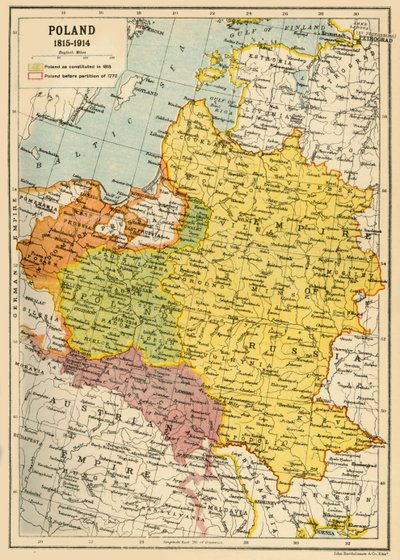 पोलैंड, 1815-1914, c1920। द्वारा जॉन बार्थोलोम्यू और बेटा