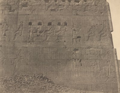 एडफू-स्कल्पचर्स एंड इंस्क्रिप्शन ऑन ओरिएंटल फेस, 1854। द्वारा जॉन बेस्ली ग्रीन