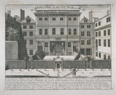 न्याय हॉल, ओल्ड बेली का दृश्य, c.1740 द्वारा जॉन बाउल्स