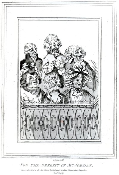 श्रीमती जॉर्डन के लाभ के लिए, 1787 (उत्कीर्णन) द्वारा जॉन बॉयने
