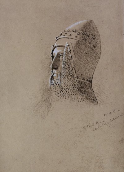 द ब्लैक प्रिंस (1330-76), 13 दिसंबर 1859 (कलम कागज पर स्याही रहित) द्वारा जॉन ब्रेट