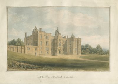 बीडेसर्ट हॉल और पार्क: वाटर कलर पेंटिंग, 1824 द्वारा जॉन बकलर