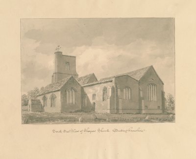 बकिंघमशायर - चेनीज़ चर्च: सीपिया ड्राइंग, 1824 द्वारा जॉन बकलर