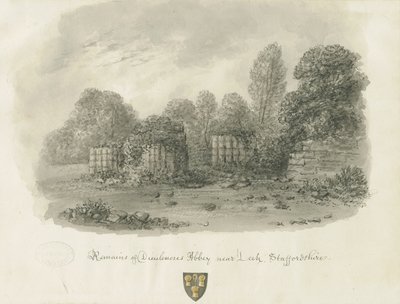 डाईलुकेरेस एबे: सीपिया वॉश ड्राइंग, 1847 द्वारा जॉन बकलर