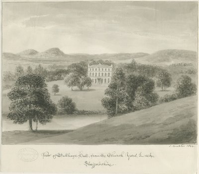 लीक - बॉल हाये हॉल: सीपिया ड्राइंग, 1844 द्वारा जॉन बकलर