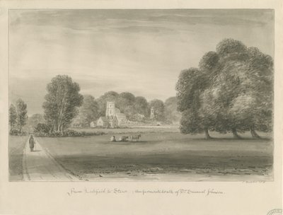 लिचफील्ड - स्टोव: सीपिया ड्राइंग, 1841 द्वारा जॉन बकलर