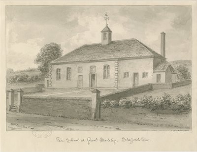 मेडले - फ्री स्कूल: सीपिया ड्राइंग, 1840 द्वारा जॉन बकलर