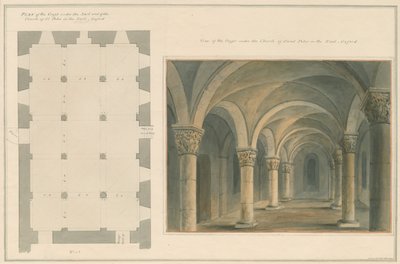 ऑक्सफोर्डशायर - ऑक्सफोर्ड - ईस्ट चर्च में सेंट पीटर का क्रिप्ट, 1803 द्वारा जॉन बकलर