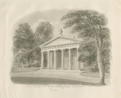 शुगबोरो - डोरिक मंदिर: सीपिया ड्राइंग, 1842 द्वारा जॉन बकलर