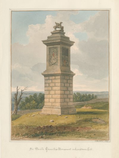 समरसेट - लैंसडाउन हिल - सर बेविले ग्रेनविले का स्मारक, 1827 द्वारा जॉन बकलर