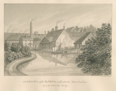 वॉस्टरशायर - द्रोइटविच - साल्ट वर्क्स: सीपिया ड्राइंग, 1833 द्वारा जॉन बकलर